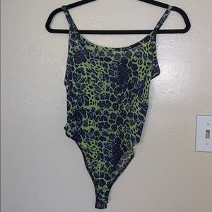 Neón leopard print bodysuit